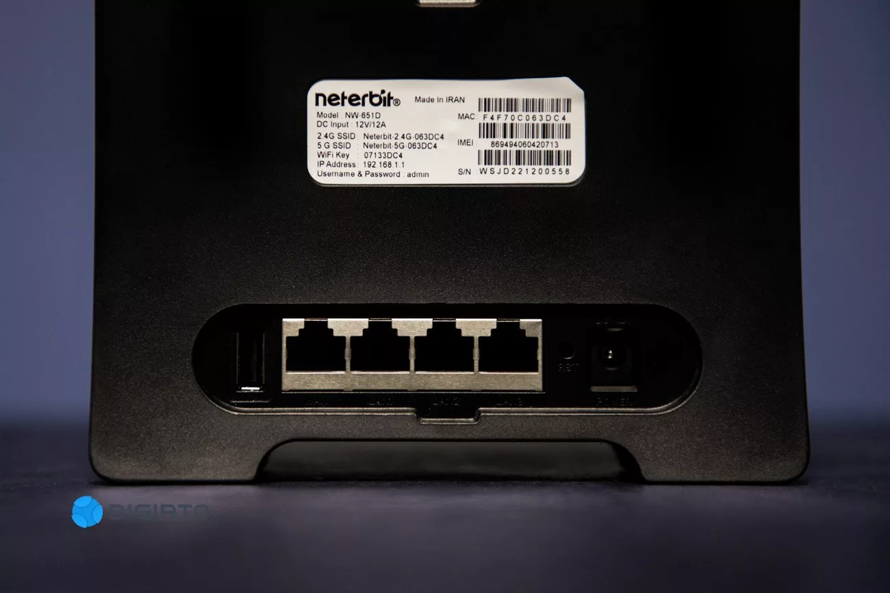 نقد و بازدید مودم نتربیت NW-651D با قابلیت 4.5G TD-LTE 13 بررسی مودم نتربیت NW-651D