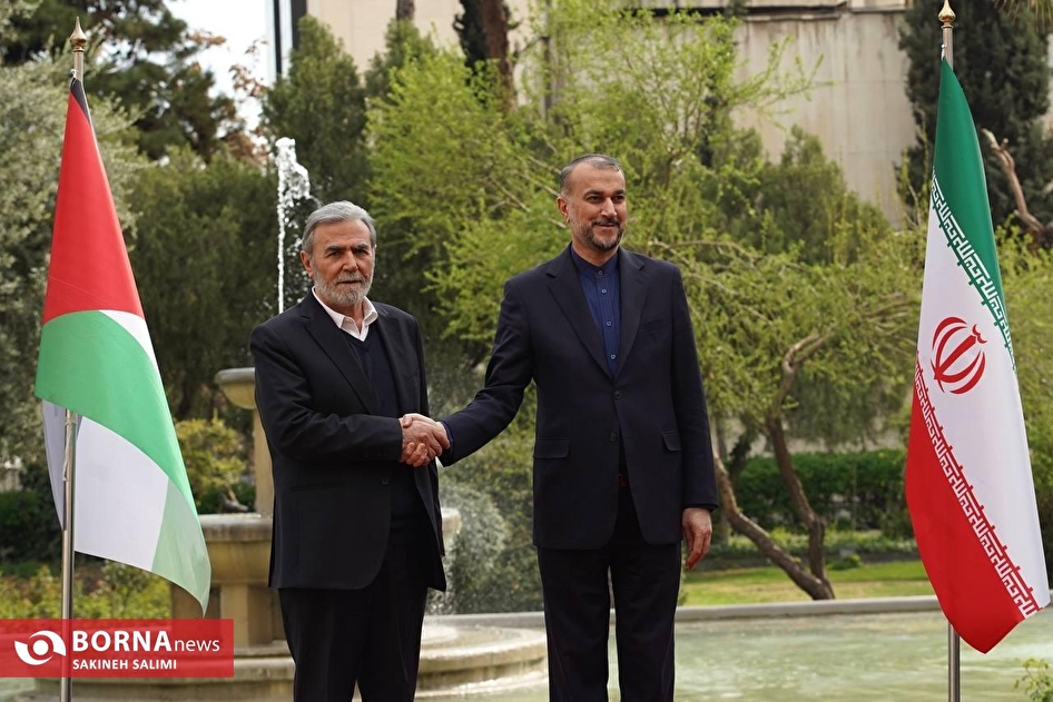 دیدار وزیر امور خارجه با دبیر کل جنبش جهاد اسلامی فلسطین