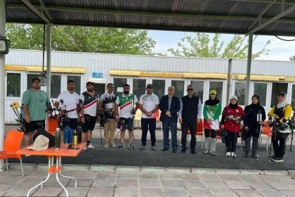 مناف هاشمی از اردوی تیم ملی تیراندازی با کمان بازدید کرد