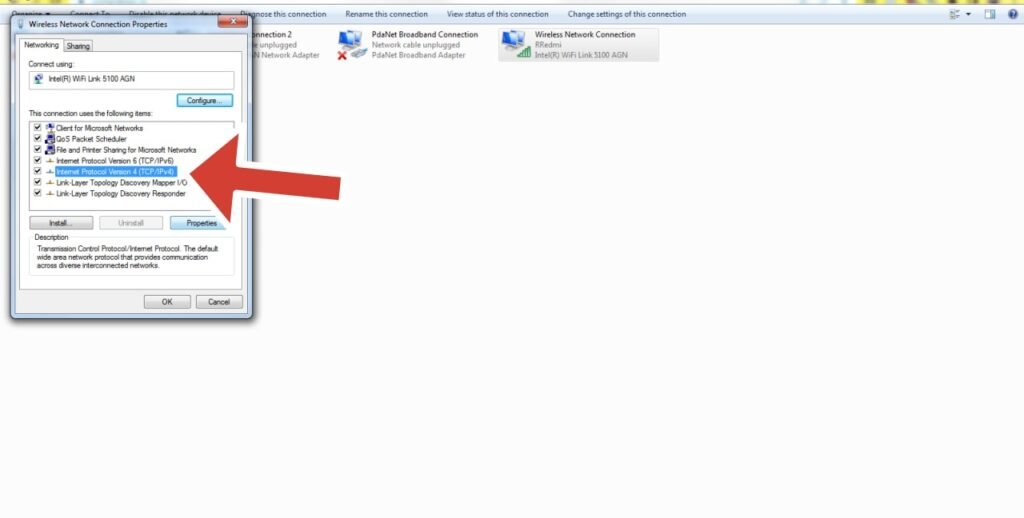 تغییر DNS ویندوز