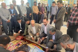 حضور مسئول ورزشی استان چهارمحال و بختیاری بر مزار شهید ورزشکار