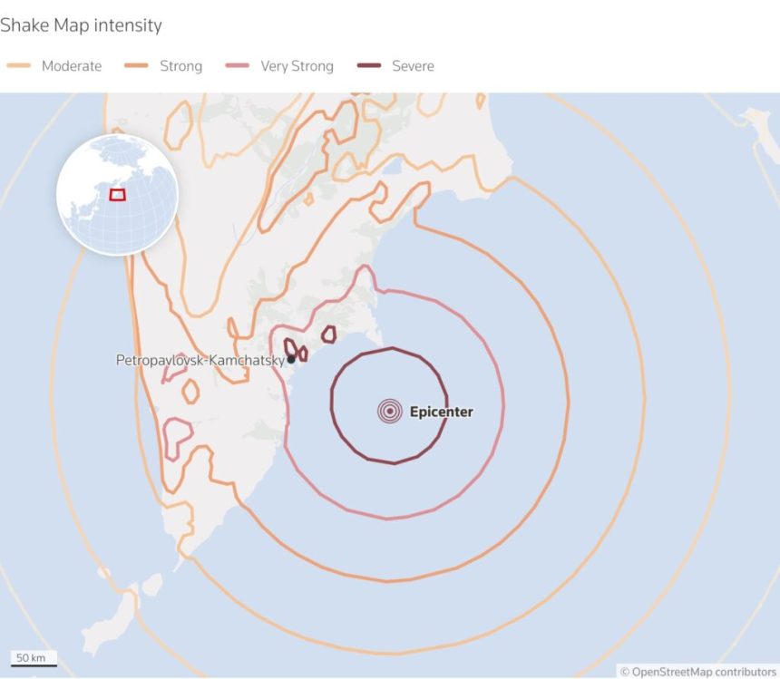 زلزله و سونامی روسیه