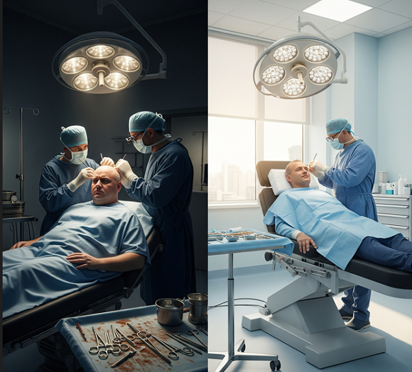 بی‌توجهی به ابعاد و ظرفیت وزنی  تخت کاشت مو