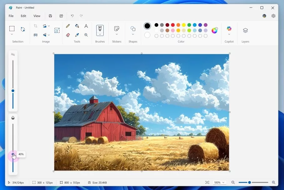 1758182179 134 برنامه Paint ویندوز همانند به فتوشاپ می‌شود؛ ویرایش لایه‌های گوناگون.webp