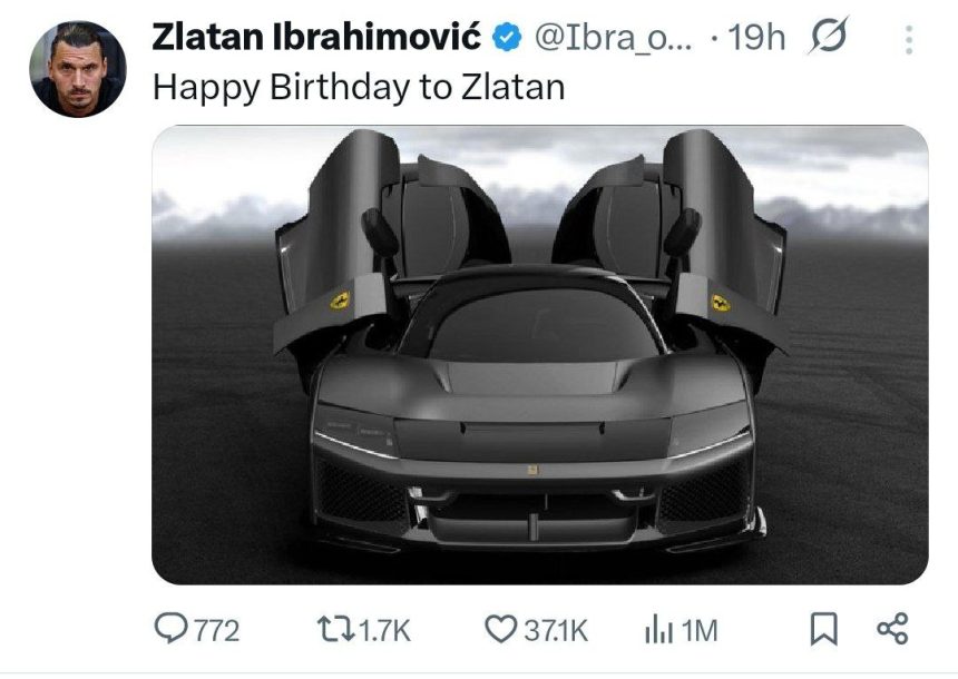 اتومبیل لاکچری هدیه عجیب ستاره فوتبال برای تولد خودش!