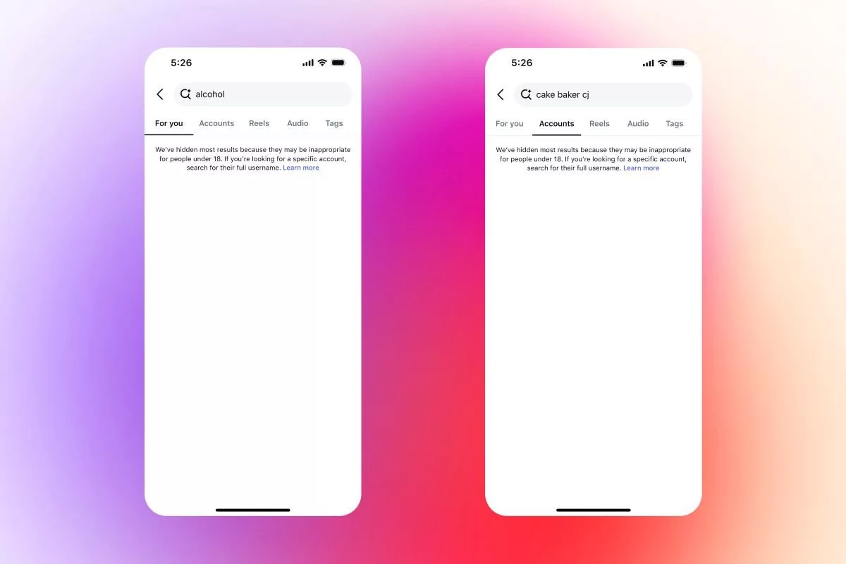اینستاگرام محتواهای نامناسب را به نوجوانان نمایش نمی‌دهد