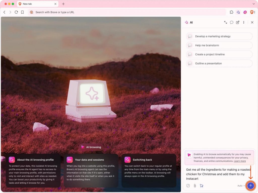 معارفه قابلیت هوش مصنوعی خودکار برای مرورگر Brave_خبرخوان 13 عرضه قابلیت هوش مصنوعی خودکار برای مرورگر Brave