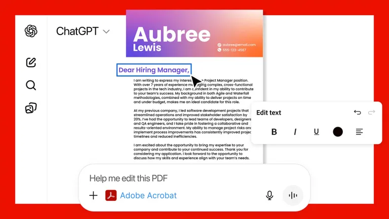 ویرایش رایگان عکس با ابزارهای ادوبی در ChatGPT ممکن شد_خبرخوان 17 ChatGPT با ادوبی Acrobat